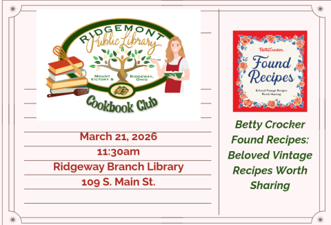 March Cookbook Club Flyer