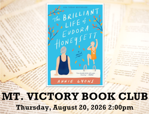 mt victory book club flyer